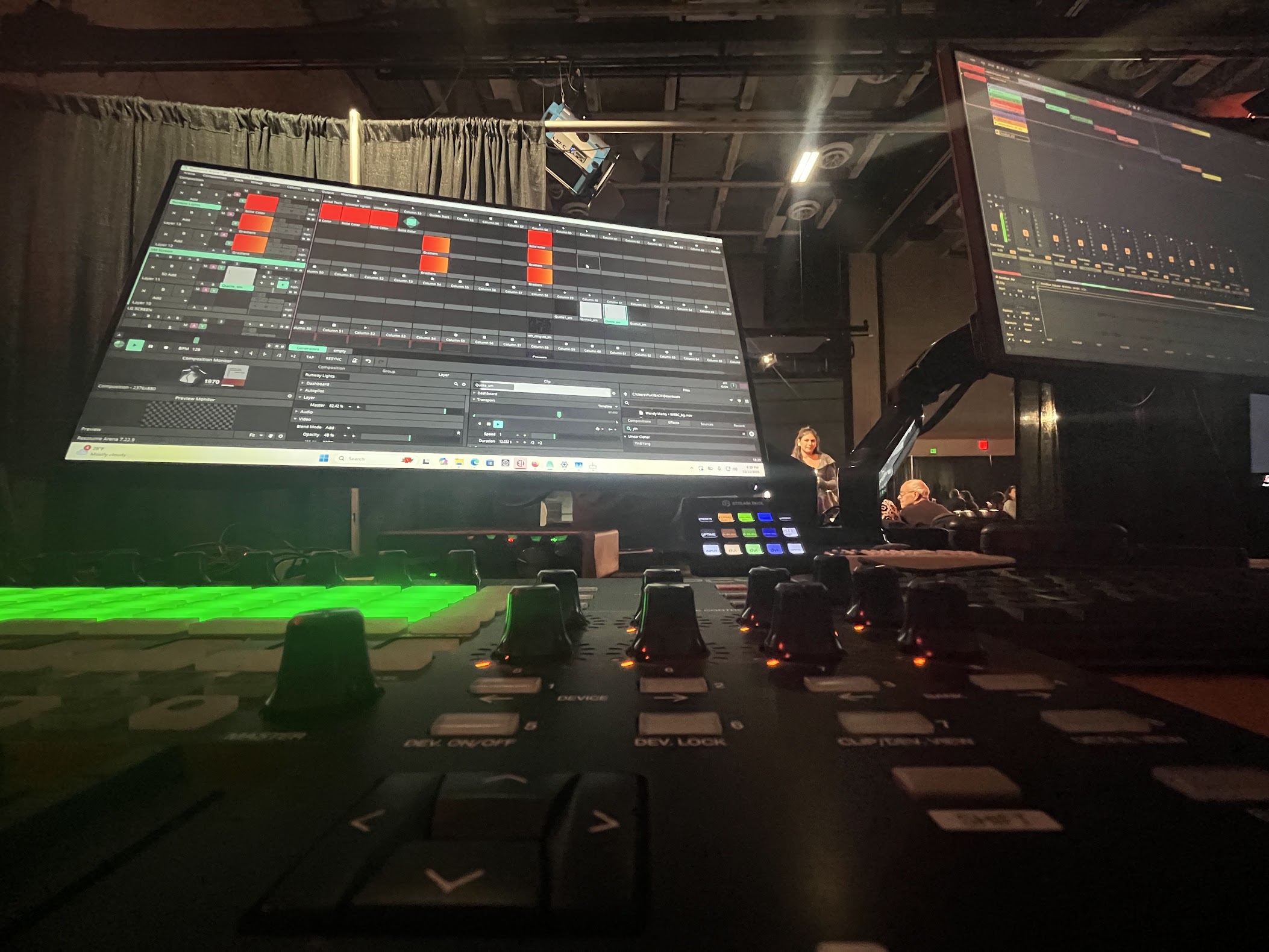 The VJ setup for Beyond Fashion